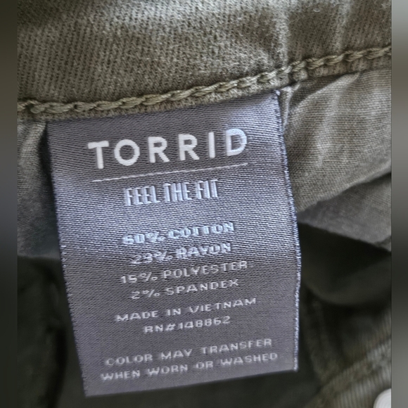 Torrid Women's Legging Feel the Fit  Olive Green Super Soft Pants size 20T. - Picture 6 of 15